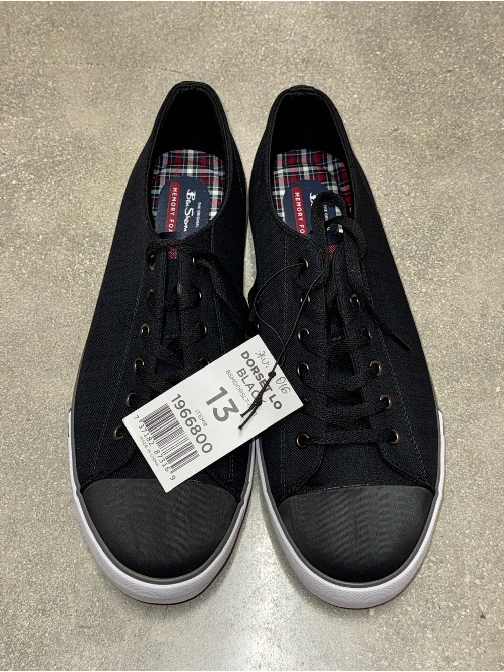 Ben Sherman Dorset Lo Sneakers Mens Size 13 Black Shoes Lace Up Low Casual Shoes